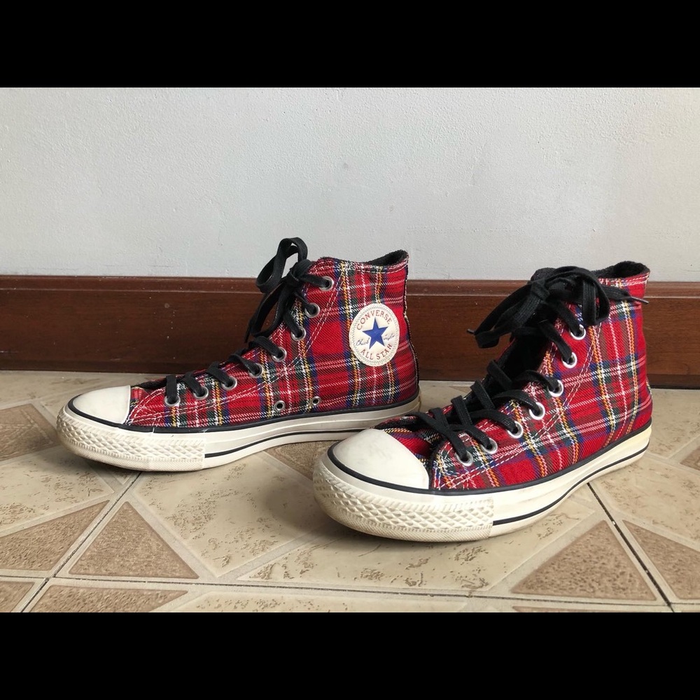 Converse Plaid Tartan Hightops Urban Outfitters